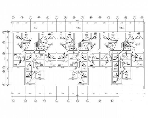 6层小区住宅楼电气设计CAD施工图纸(楼宇对讲系统) - 3