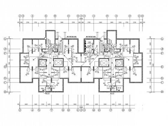 18层住宅楼小区电气设计CAD施工图纸(火灾自动报警) - 2