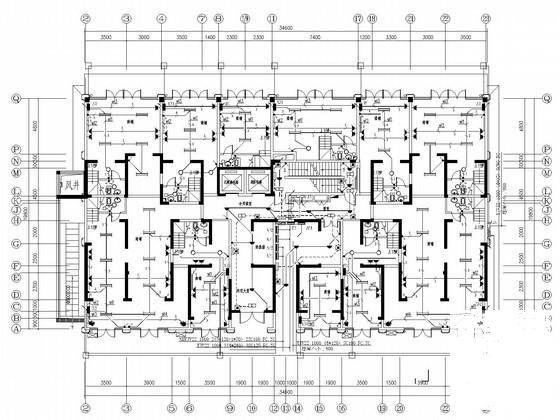 33层商业广场高层商住楼电气CAD施工图纸（3栋高层，）(火灾自动报警) - 1