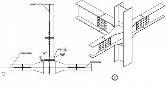 汽车4S店钢框架钢结构CAD施工图纸 - 2