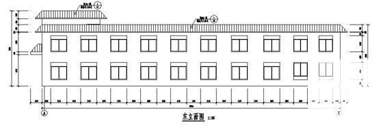 900平3层办公楼建筑施工CAD图纸（自来水公司附属工程）(框架结构) - 4