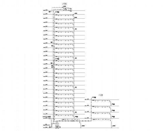 25层综合群体建筑给排水CAD施工图纸（塔楼、商业、车库） - 5