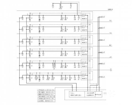 6层办公楼电气设计CAD施工图纸(火灾自动报警) - 2