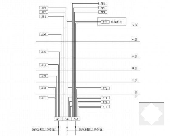 6层办公楼电气设计CAD施工图纸(火灾自动报警) - 4