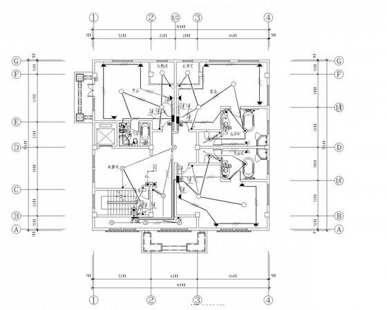 5层豪华私人会所电气设计CAD施工图纸 - 1