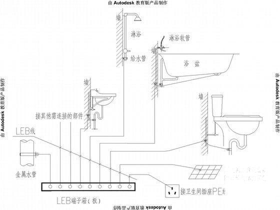 小型联户住宅楼电气CAD施工图纸 - 5
