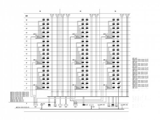 18层住宅楼小区强弱电系统电气CAD施工图纸 - 3