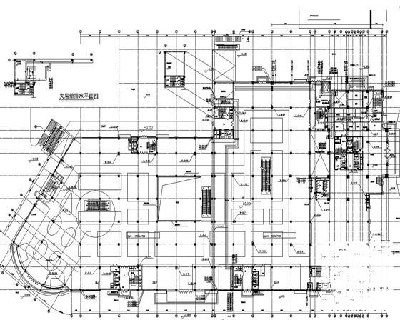 20层高层综合商业楼给排水CAD施工图纸(地下室集水井) - 1