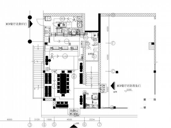 3层知名连锁餐厅给排水CAD施工图纸(消防自动报警) - 1