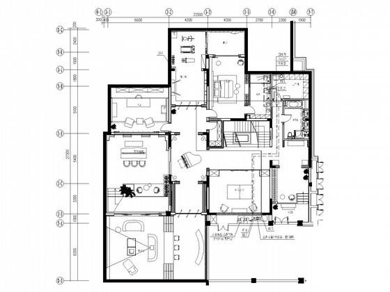 2层别墅给排水CAD施工图纸（地下室） - 1