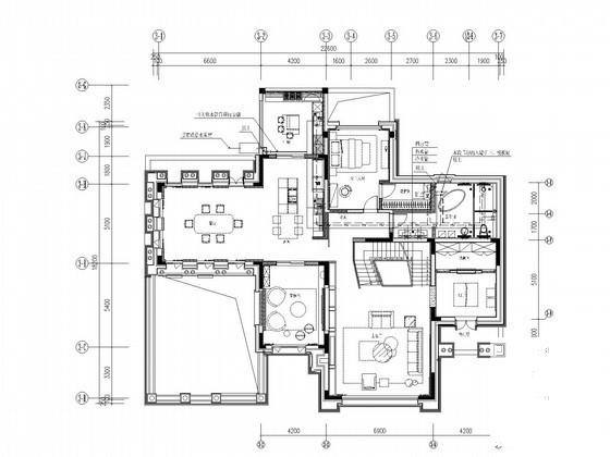 2层别墅给排水CAD施工图纸（地下室） - 2