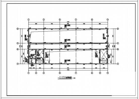 4层框架钻机检修间及办公楼建筑结构设计方案CAD图纸 - 3
