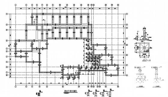 两层混合结构仿古建筑结构设计方案CAD图纸 - 1