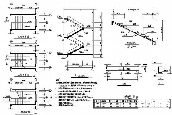3层砌体结构新型农村住宅楼建筑结构设计方案CAD图纸 - 4