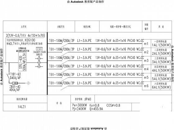 高校多层宿舍楼电气设计CAD施工图纸 - 3