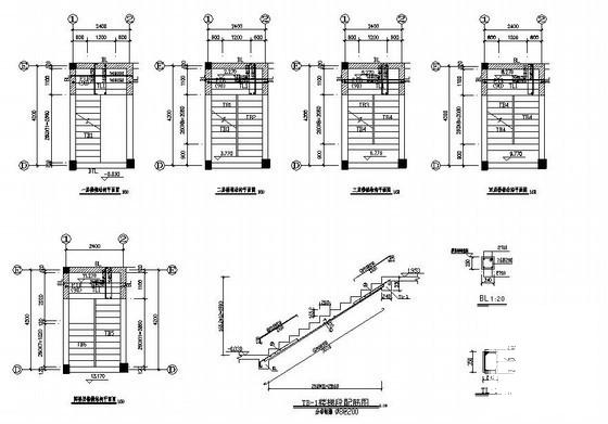 4层混合结构私人4层住宅楼建筑结构设计CAD图纸 - 3