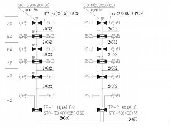 6层小型住宅楼电气设计CAD施工图纸 - 2