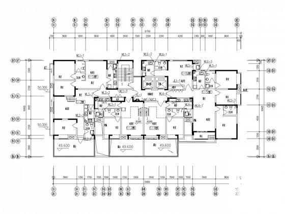 15层商业住宅楼给排水CAD施工图纸 - 1