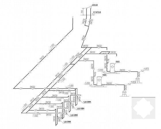 8层四星级酒店给排水CAD施工图纸（附楼）(集中热水系统) - 4
