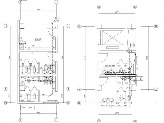 3层知名现代商业城给排水CAD施工图纸（冷凝水系统） - 3