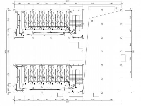 大学建筑裙楼电气CAD施工图纸（食堂、礼堂、宿舍） - 2