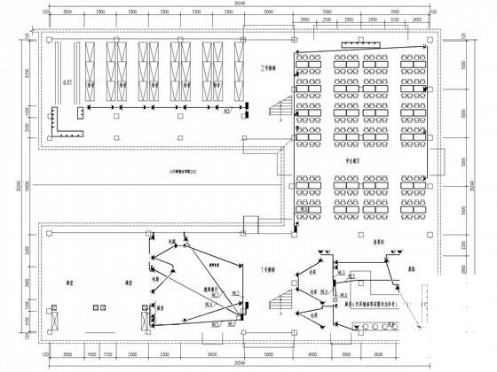 大学建筑裙楼电气CAD施工图纸（食堂、礼堂、宿舍） - 3