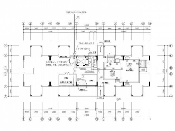 7层大学生活区单身公寓电气设计CAD施工图纸(火灾自动报警系统) - 2