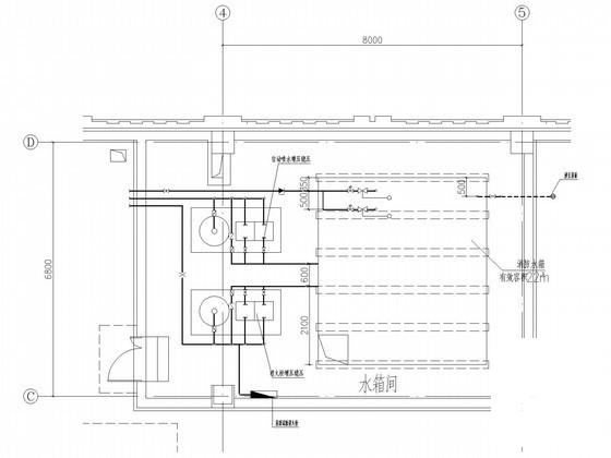 5层国内知名重型工程调度中心给排水CAD施工图纸（中水系统、甲级设计院） - 3