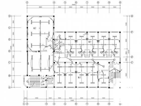 7层商业酒楼电气设计CAD施工图纸 - 1