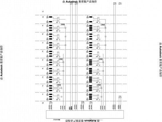 10层大型住宅楼小区电气CAD施工图纸 - 4