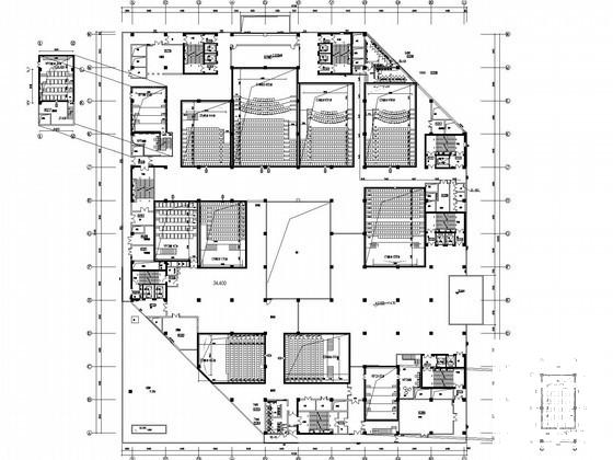 4层知名大型影院影城给排水CAD施工图纸 - 2