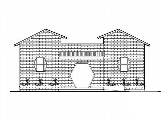 坡屋顶单层厕所建筑施工CAD图纸（高4米） - 1