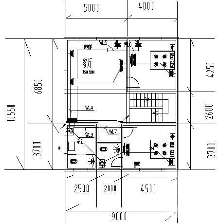 3层小型别墅电气设计CAD施工图纸 - 2