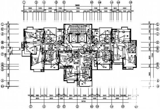 27层一类高层住宅楼电气CAD施工图纸(消防报警及联动) - 1