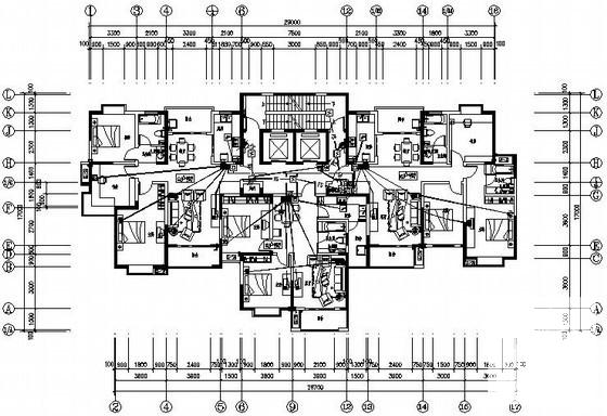27层一类高层住宅楼电气CAD施工图纸(消防报警及联动) - 2
