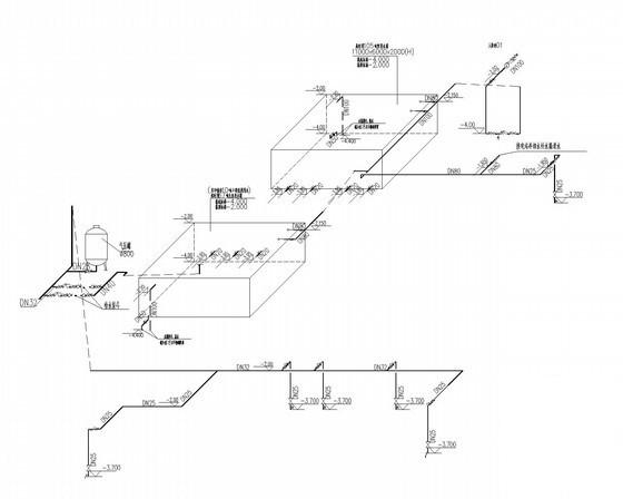 4层商业街建筑给排水CAD施工图纸（人防） - 3