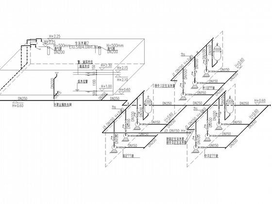 一类地下车库给排水CAD施工图纸 - 5