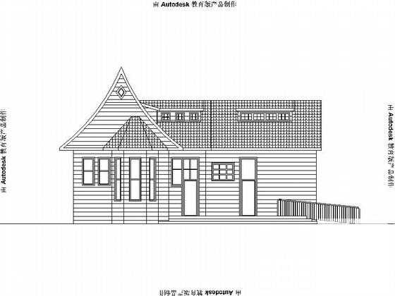 小型现代公厕建筑施工CAD图纸（高4.415米） - 1