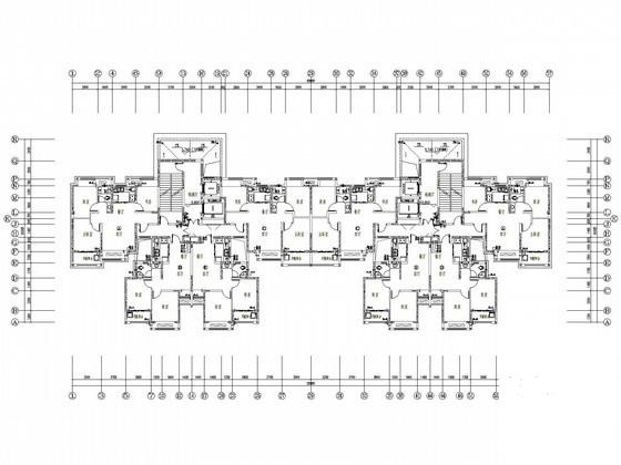 34层住宅楼给排水CAD施工图纸（压力排水）(地下室平面图) - 2
