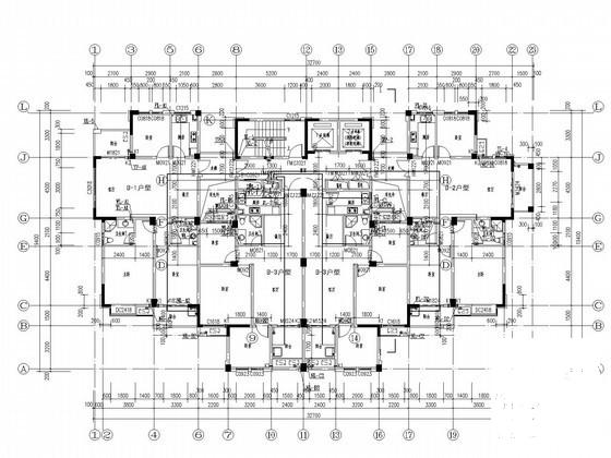 17层住宅楼给排水CAD施工图纸（压力排水） - 1