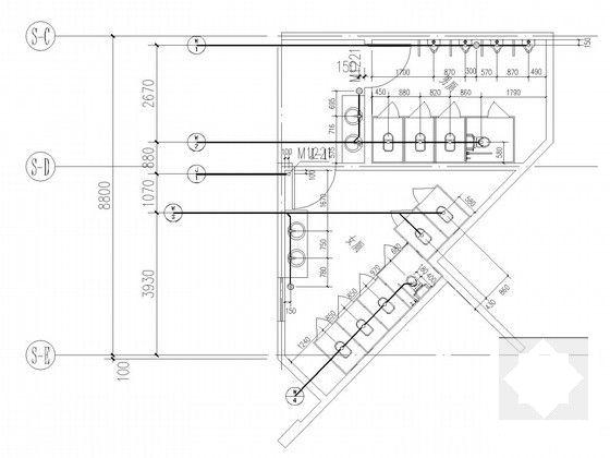 17层住宅楼给排水CAD施工图纸（压力排水） - 4
