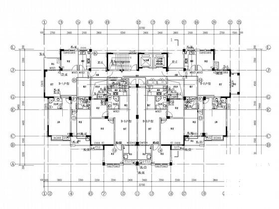 高层住宅楼建筑给排水CAD施工图纸（压力排水） - 1