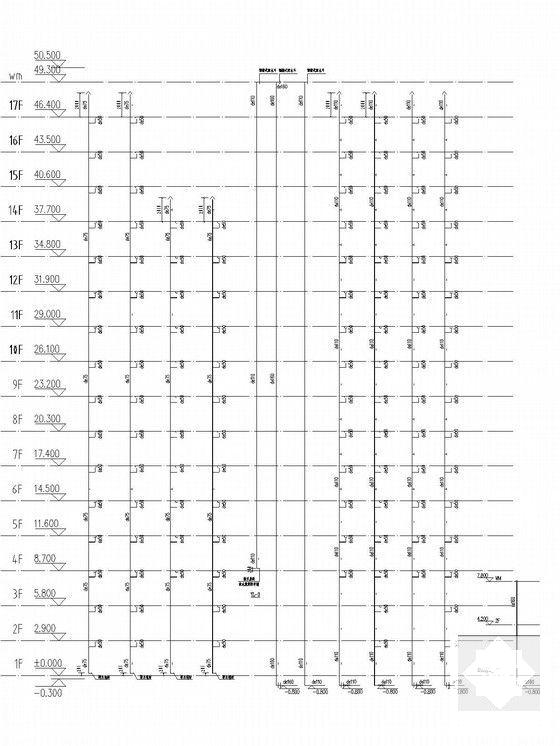 高层住宅楼建筑给排水CAD施工图纸（压力排水） - 5