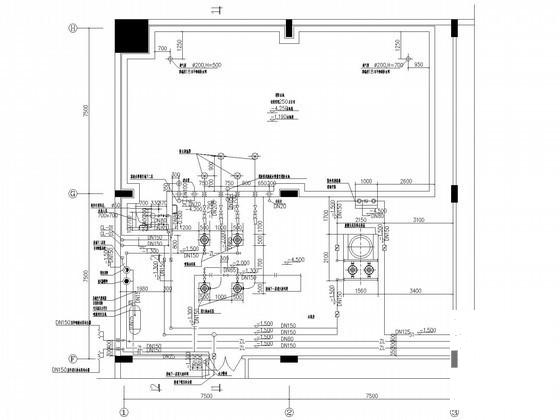 8层办公楼给排水CAD施工图纸（压力排水系统） - 1