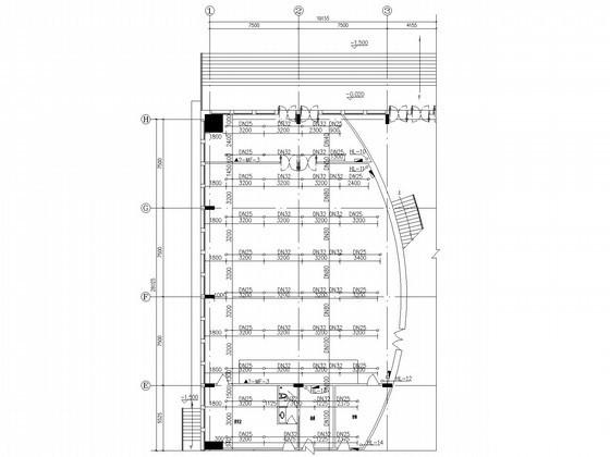 8层办公楼给排水CAD施工图纸（压力排水系统） - 2