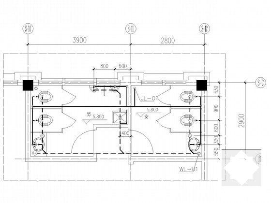 超高层商住建筑给排水CAD施工图纸（34层太阳能热水）(自动喷淋系统) - 5
