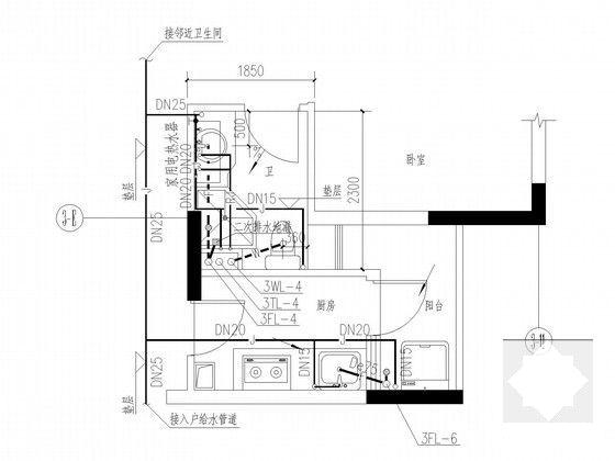 15层商住建筑给排水CAD施工图纸 - 4