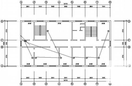 3层厂区小型办公楼电气设计CAD施工图纸 - 4
