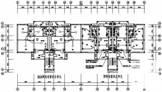 6层小区住宅楼电气设计CAD施工图纸 - 1