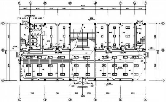 6层办公宿舍两用楼电气设计CAD施工图纸 - 3